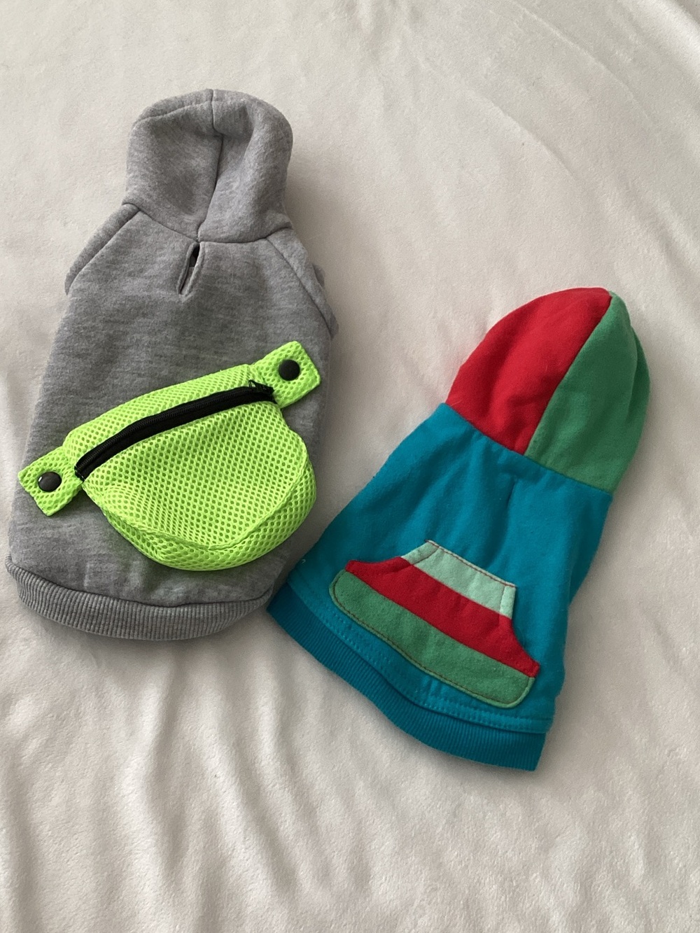 Bundle of 2 Sz XS Dog Hoodie Coats